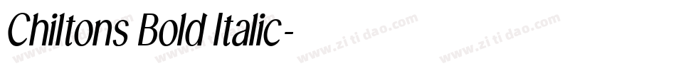 Chiltons Bold Italic字体转换